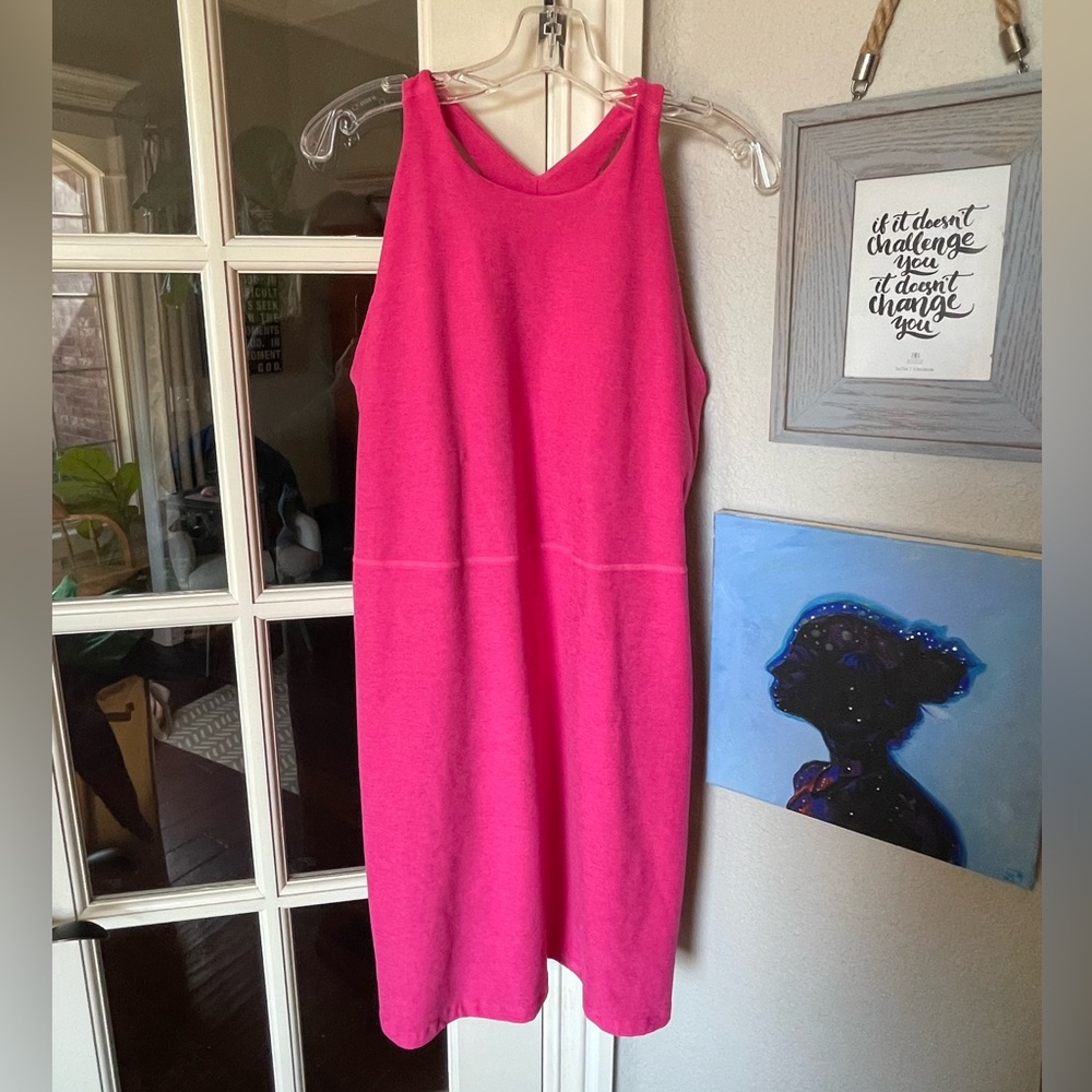 Beyond Yoga Spacedye Refocus Dress Vivid Pink Heather XXL NWOT